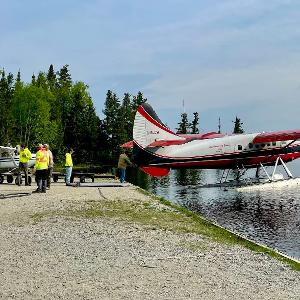 Otter float plane ready to fly guests to a remote fishing outpost in Nakina