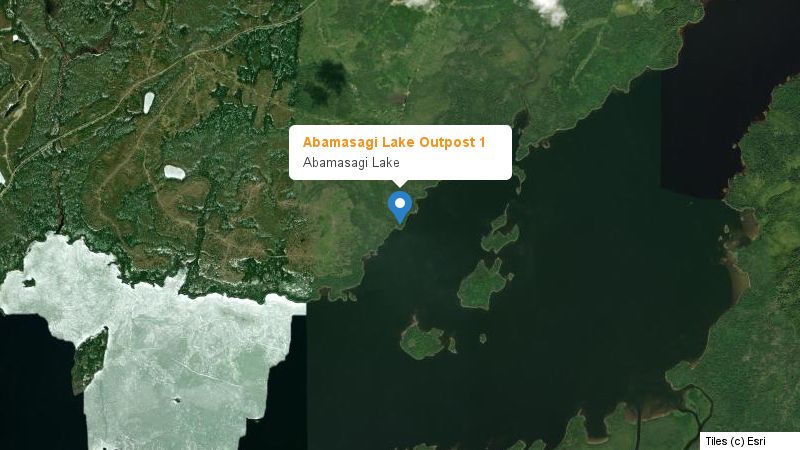 Map preview of the lake and surrounding area
