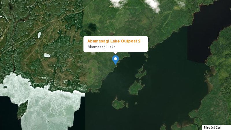 Map preview of the lake and surrounding area