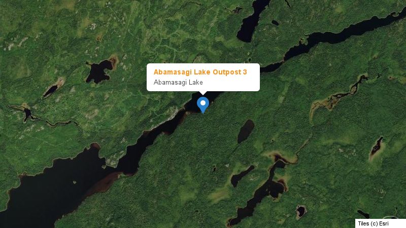 Map preview of the lake and surrounding area