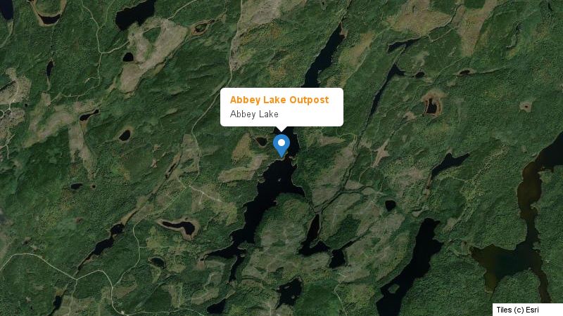 Map preview of the lake and surrounding area