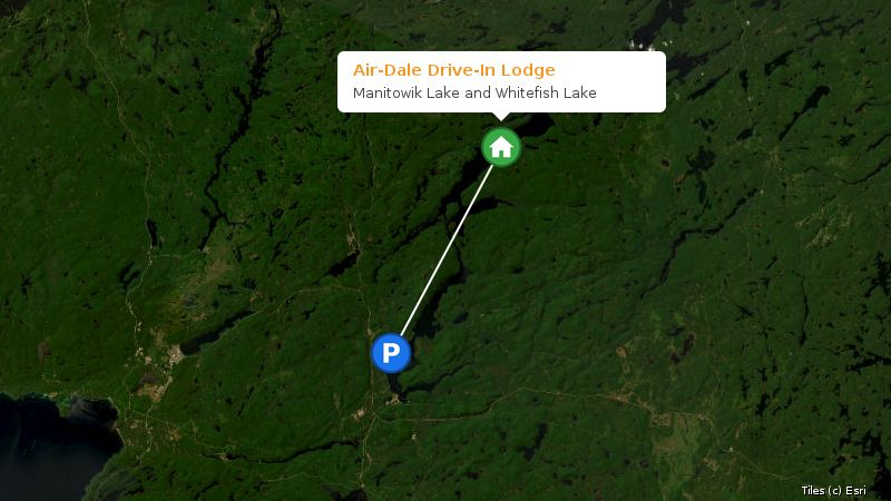 Map preview of the lake and surrounding area