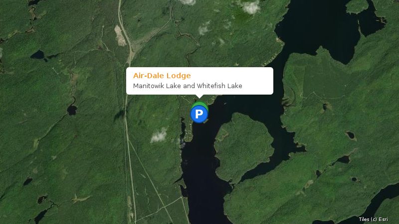 Map preview of the lake and surrounding area