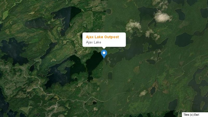 Map preview of the lake and surrounding area
