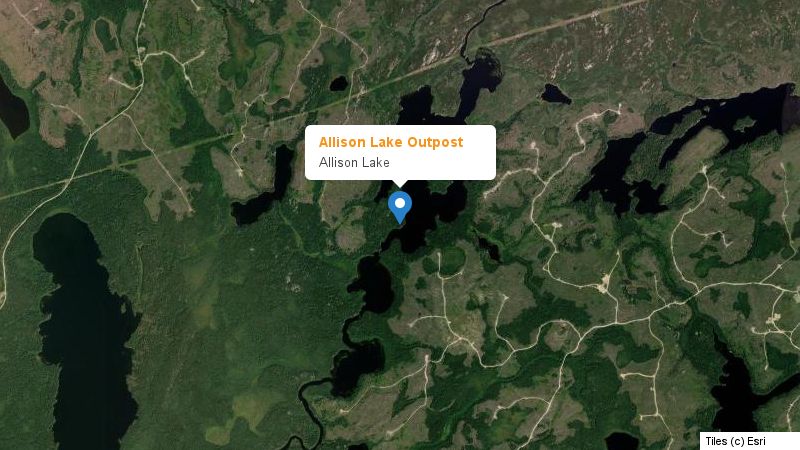 Map preview of the lake and surrounding area