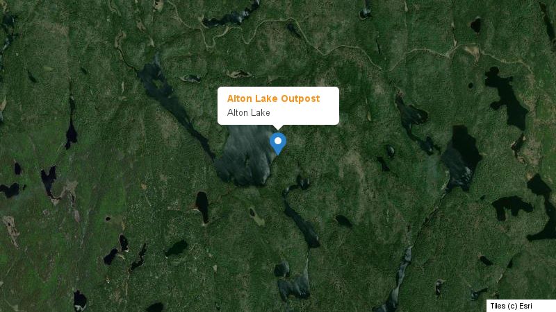 Map preview of the lake and surrounding area