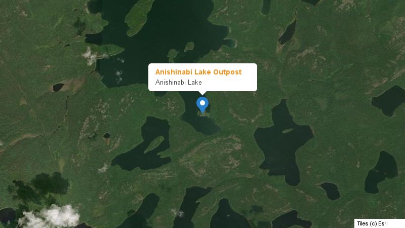 Map preview of the lake and surrounding area