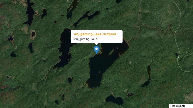 Map preview of the lake and surrounding area
