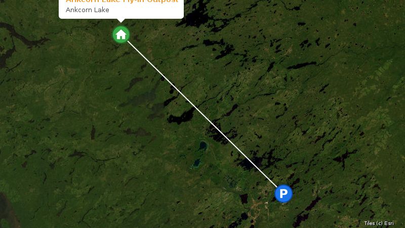 Map preview of the lake and surrounding area