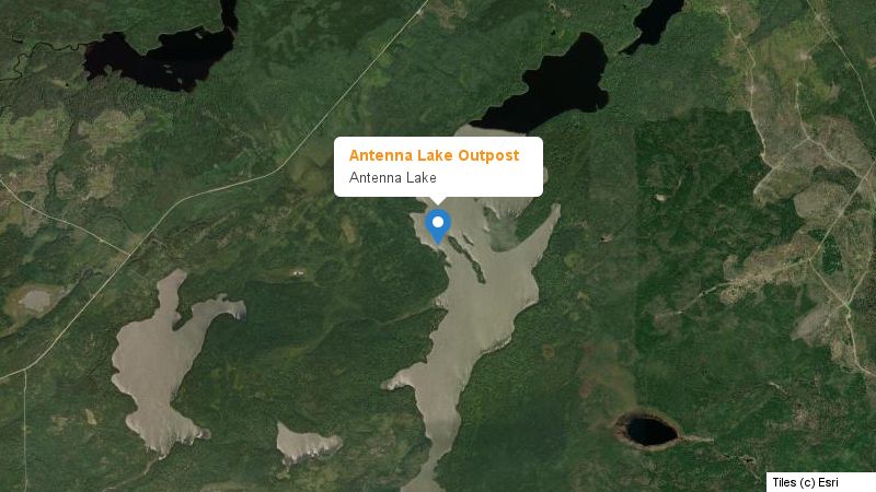 Map preview of the lake and surrounding area