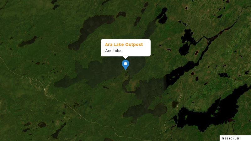 Map preview of the lake and surrounding area