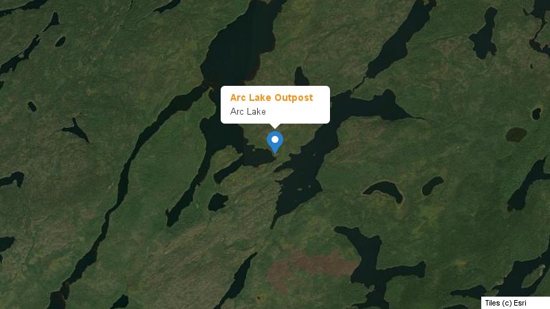 Map preview of the lake and surrounding area