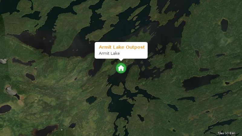 Map preview of the lake and surrounding area