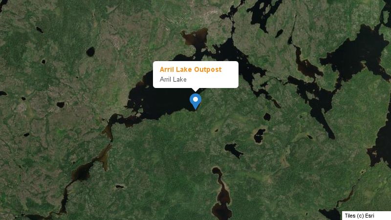 Map preview of the lake and surrounding area