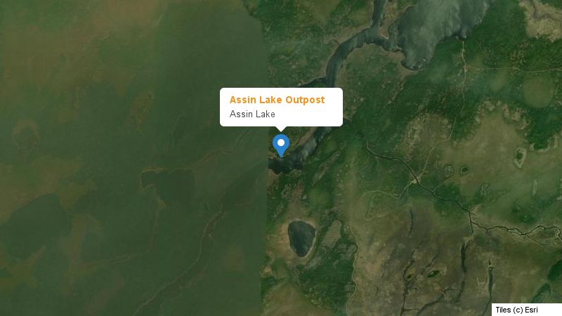 Map preview of the lake and surrounding area