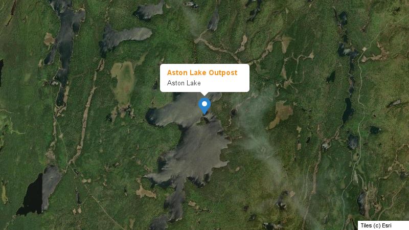 Map preview of the lake and surrounding area