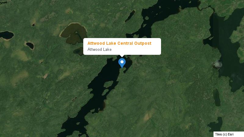 Map preview of the lake and surrounding area