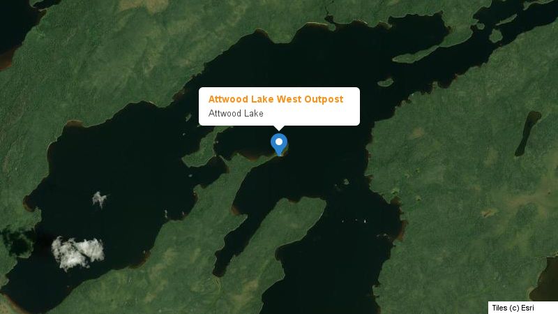 Map preview of the lake and surrounding area