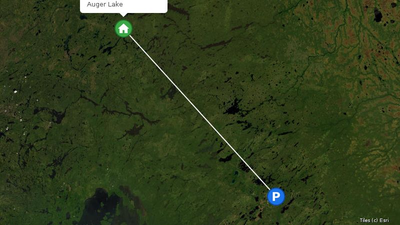 Map preview of the lake and surrounding area