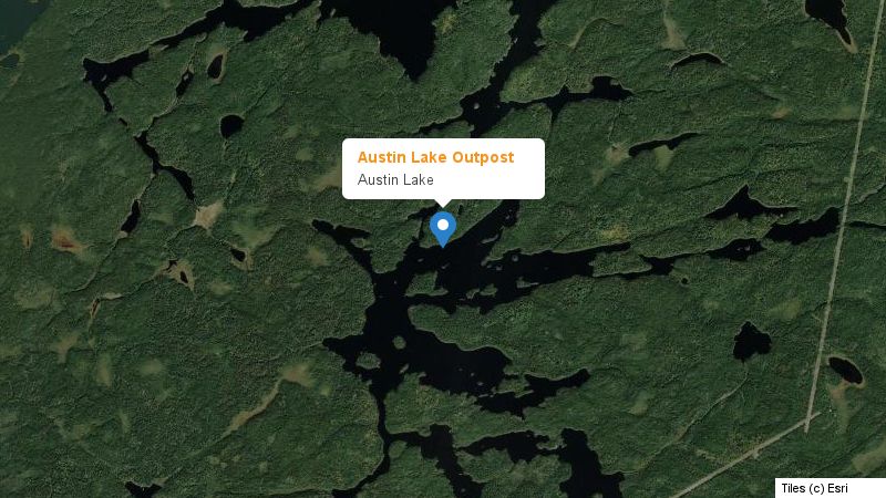 Map preview of the lake and surrounding area