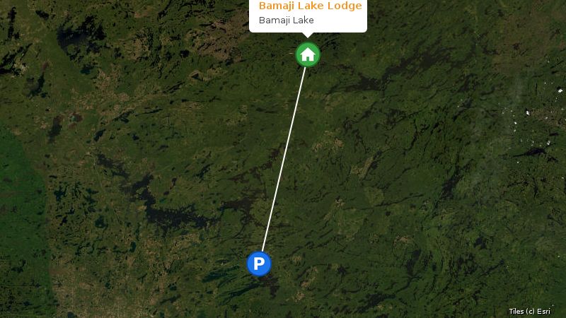 Map preview of the lake and surrounding area