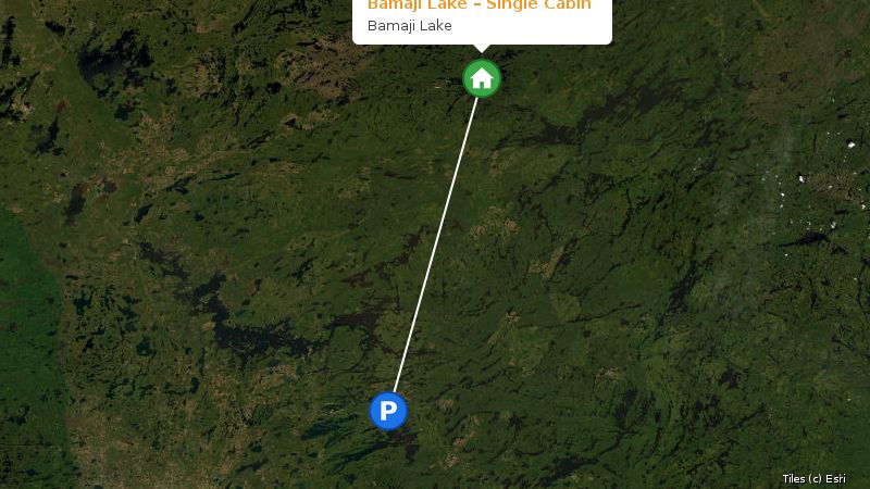 Map preview of the lake and surrounding area
