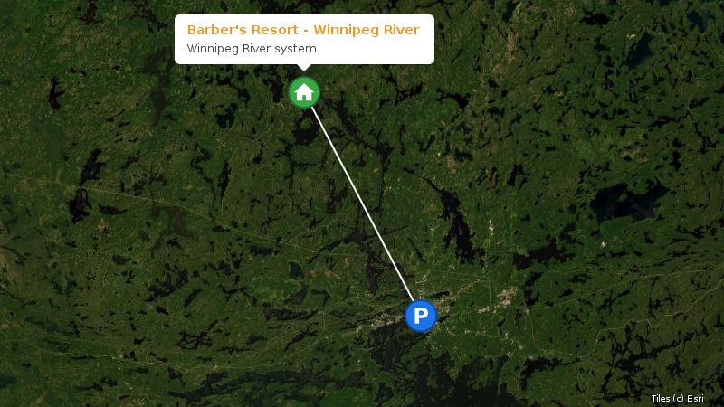 Map preview of the lake and surrounding area