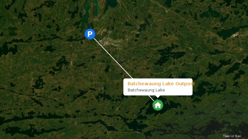 Map preview of the lake and surrounding area