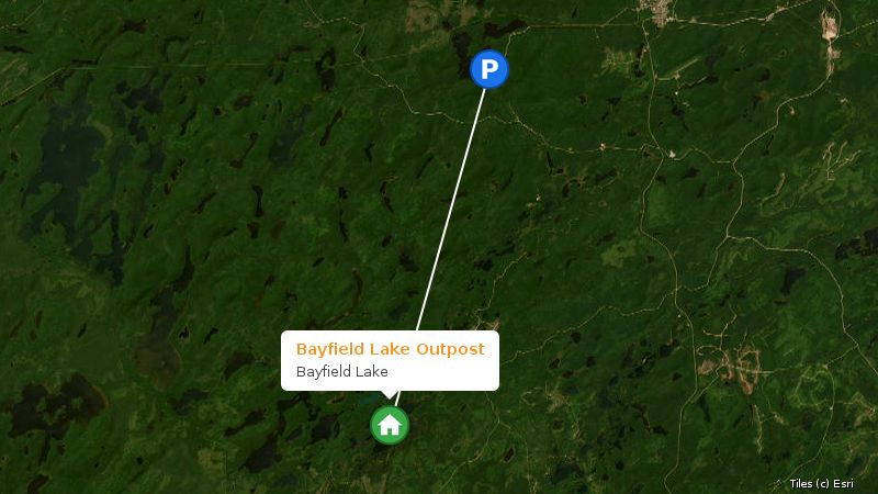 Map preview of the lake and surrounding area