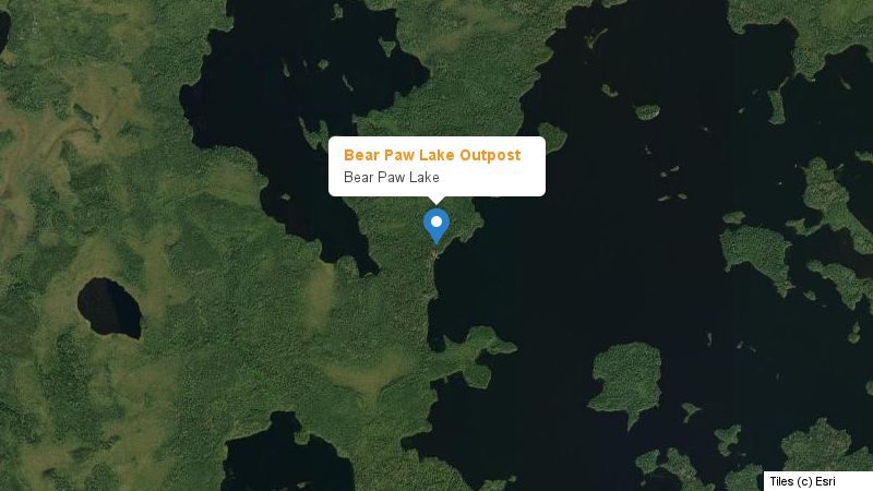 Map preview of the lake and surrounding area