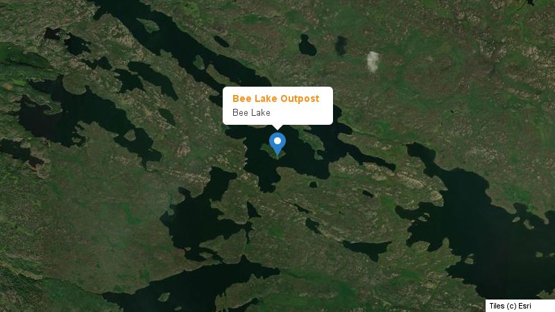 Map preview of the lake and surrounding area