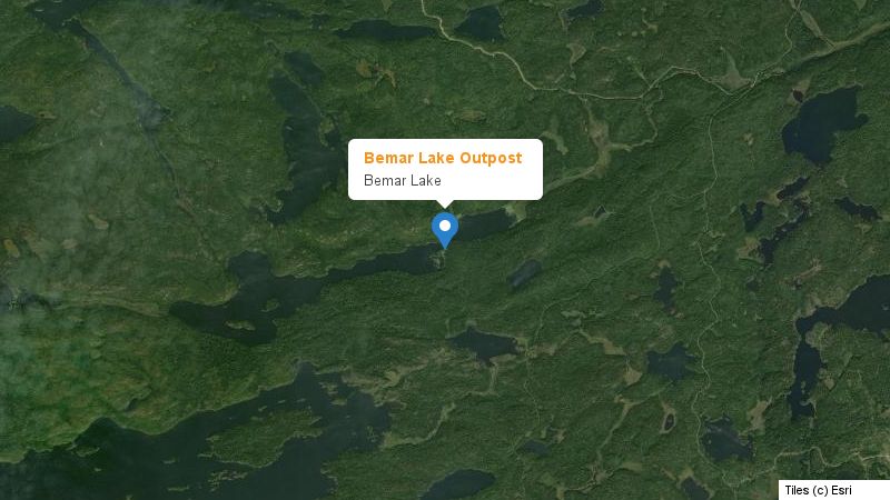 Map preview of the lake and surrounding area