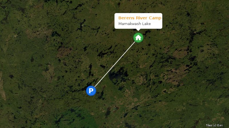 Map preview of the lake and surrounding area
