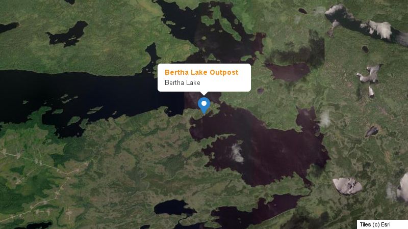 Map preview of the lake and surrounding area