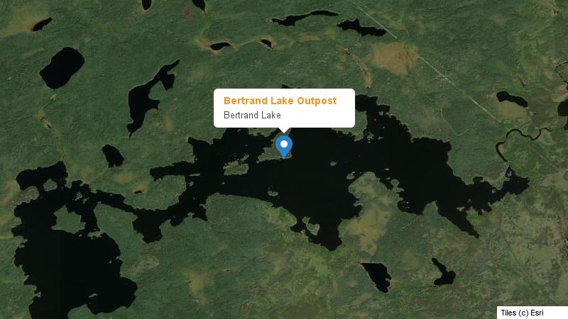 Map preview of the lake and surrounding area