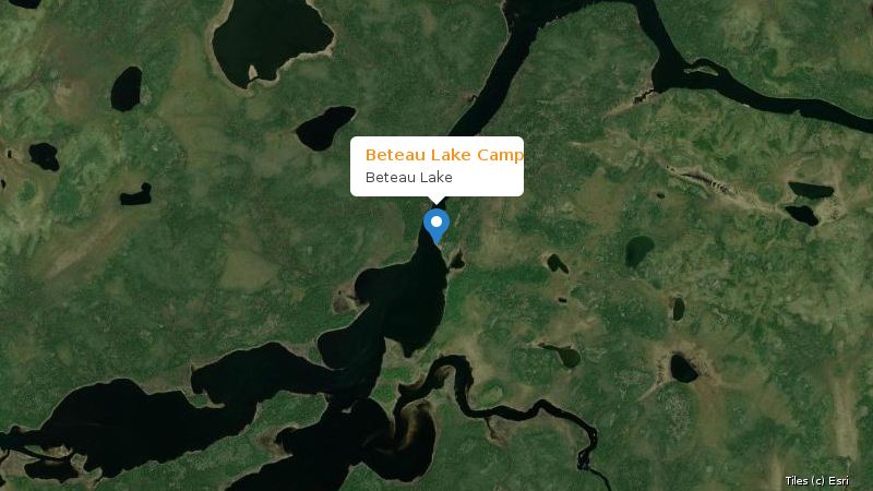 Map preview of the lake and surrounding area