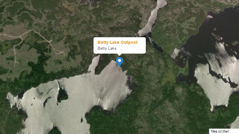 Map preview of the lake and surrounding area