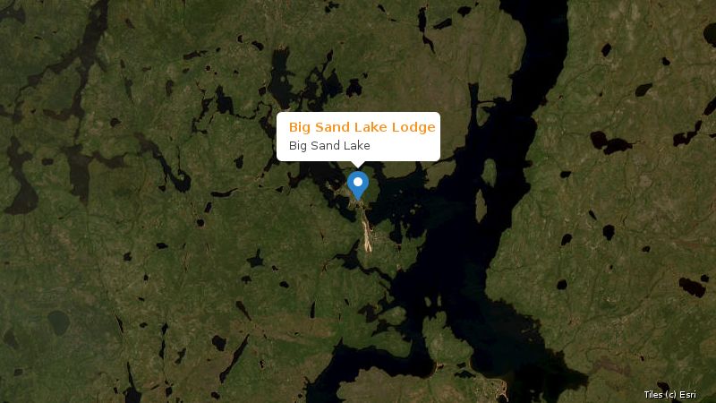 Map preview of the lake and surrounding area