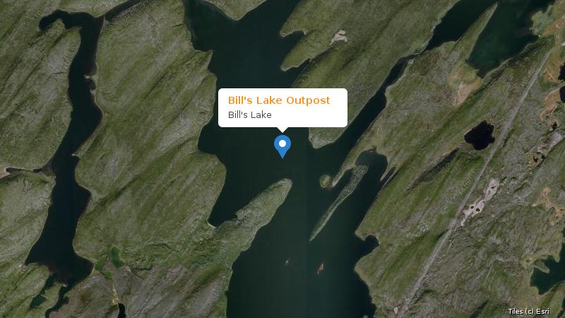 Map preview of the lake and surrounding area