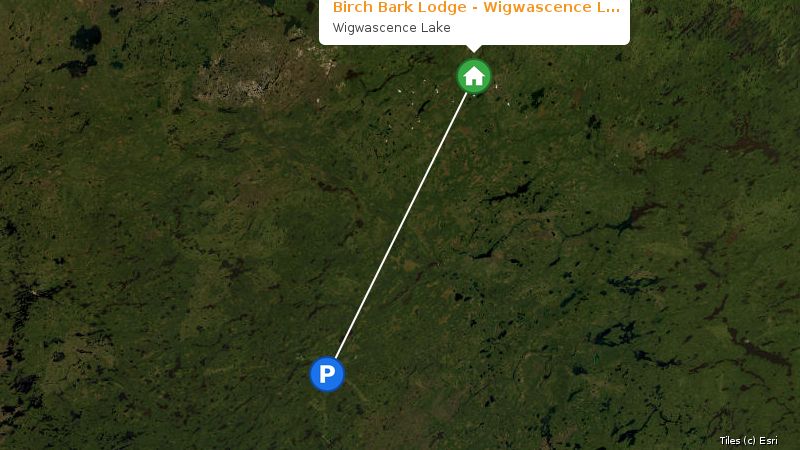 Map preview of the lake and surrounding area