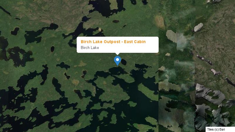 Map preview of the lake and surrounding area