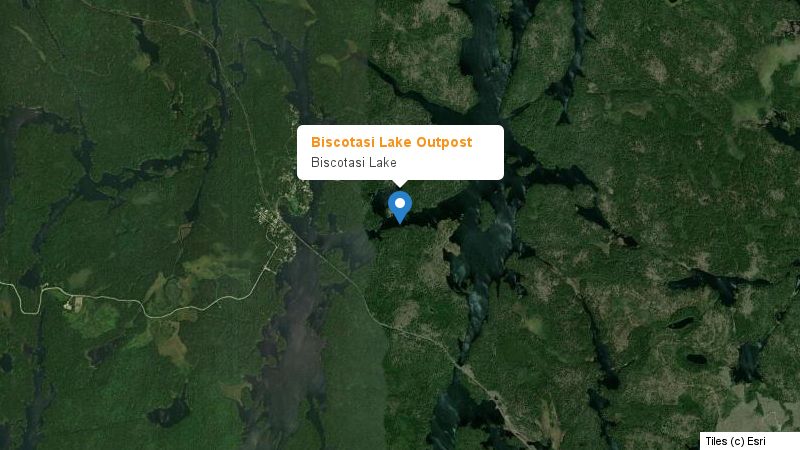 Map preview of the lake and surrounding area