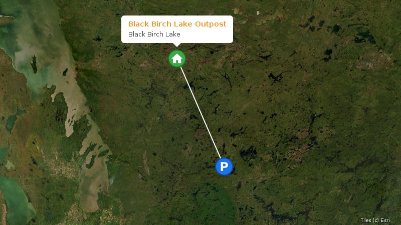 Map preview of the lake and surrounding area