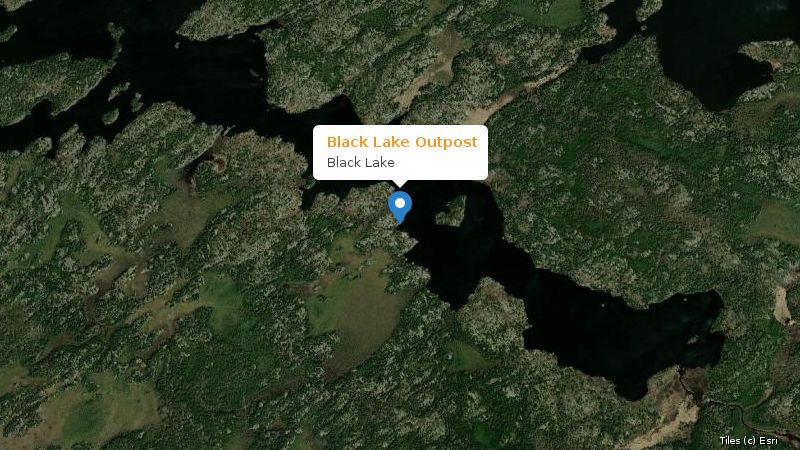 Map preview of the lake and surrounding area