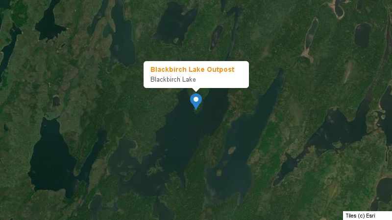 Map preview of the lake and surrounding area