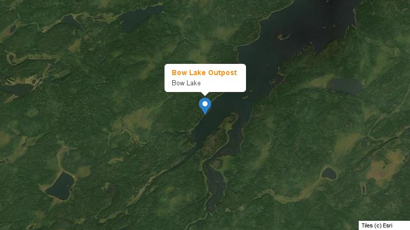 Map preview of the lake and surrounding area