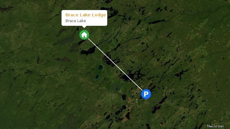 Map preview of the lake and surrounding area