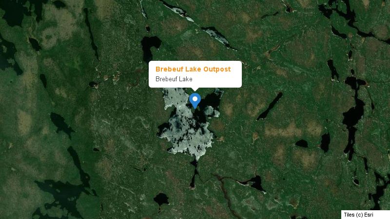 Map preview of the lake and surrounding area