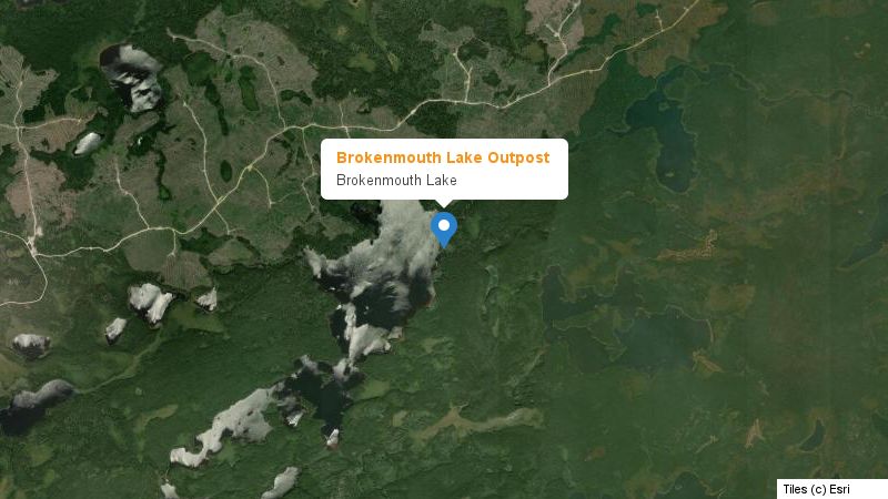 Map preview of the lake and surrounding area