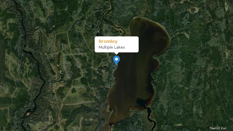 Map preview of the lake and surrounding area